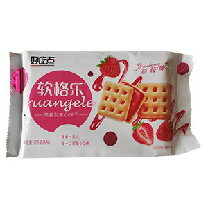 105g好吃點軟格樂夾心餅(草莓)