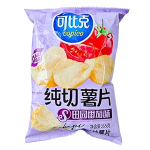 65g可比克純切薯片（田園蕃茄）