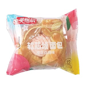 美焙辰軟芯頌面包櫻花白桃味60g