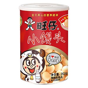 200g旺仔小饅頭媽媽罐特濃牛奶