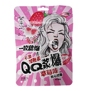72g旺旺QQ爆漿夾心軟糖 草莓味